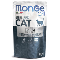 Monge, Cat Grill Pouch, влажный корм д/стерил. кошек (форель)